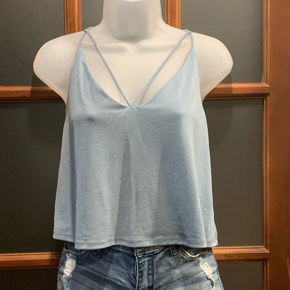 Blue Crop Top